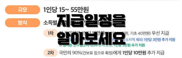지급일정을 알아보세요