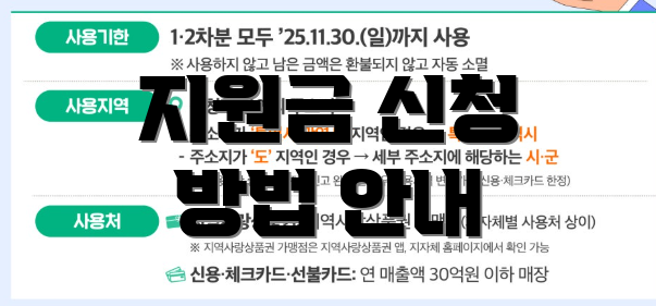 지원금 신청 방법 안내