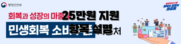 25만원 지원 항목 설명