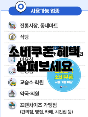 소비쿠폰 혜택 살펴보세요
