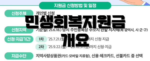 민생회복지원금 개요