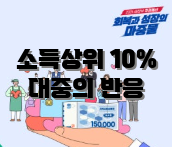 소득상위 10% 대중의 반응