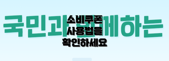 소비쿠폰 사용법을 확인하세요