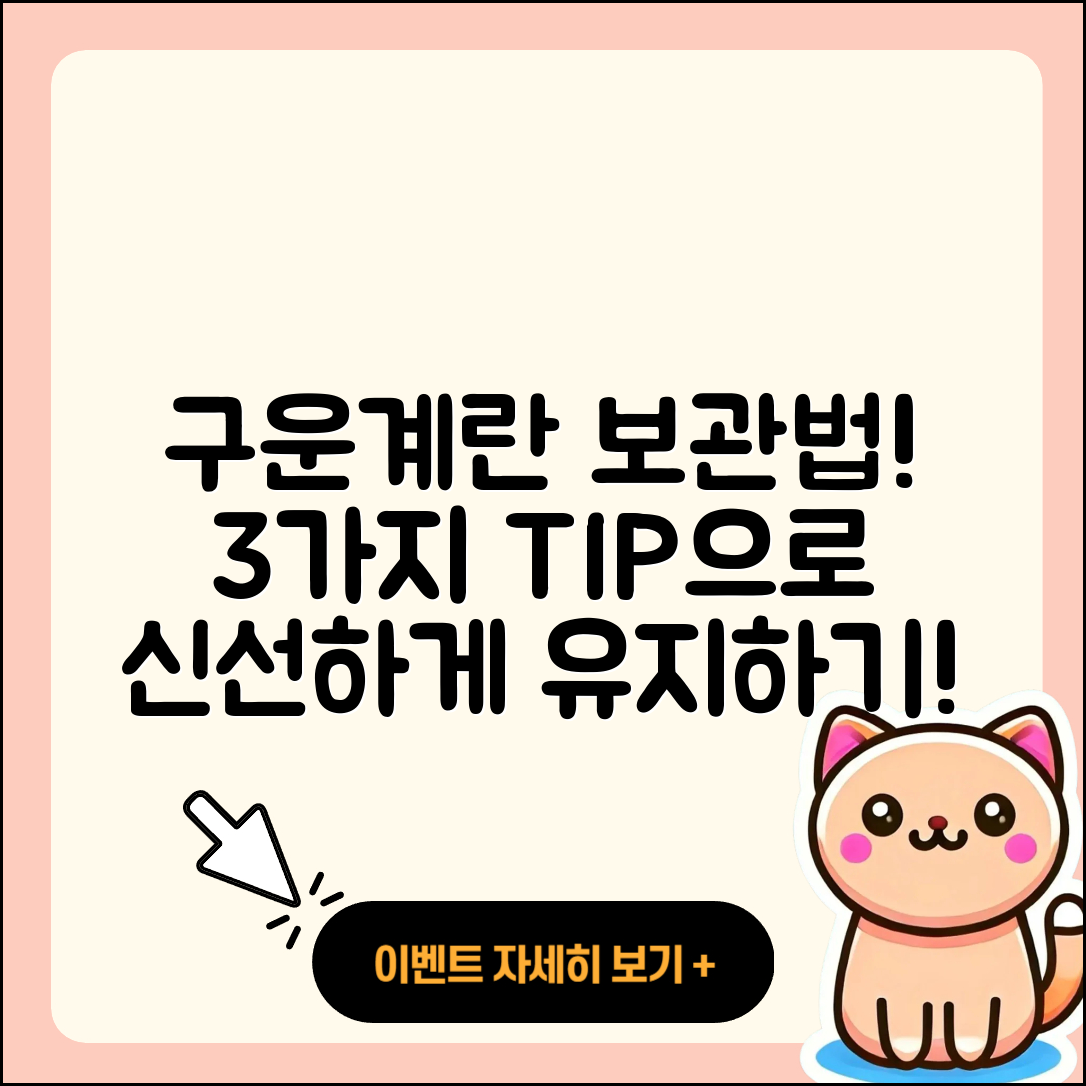 구운계란 보관 방법 3가지 팁!