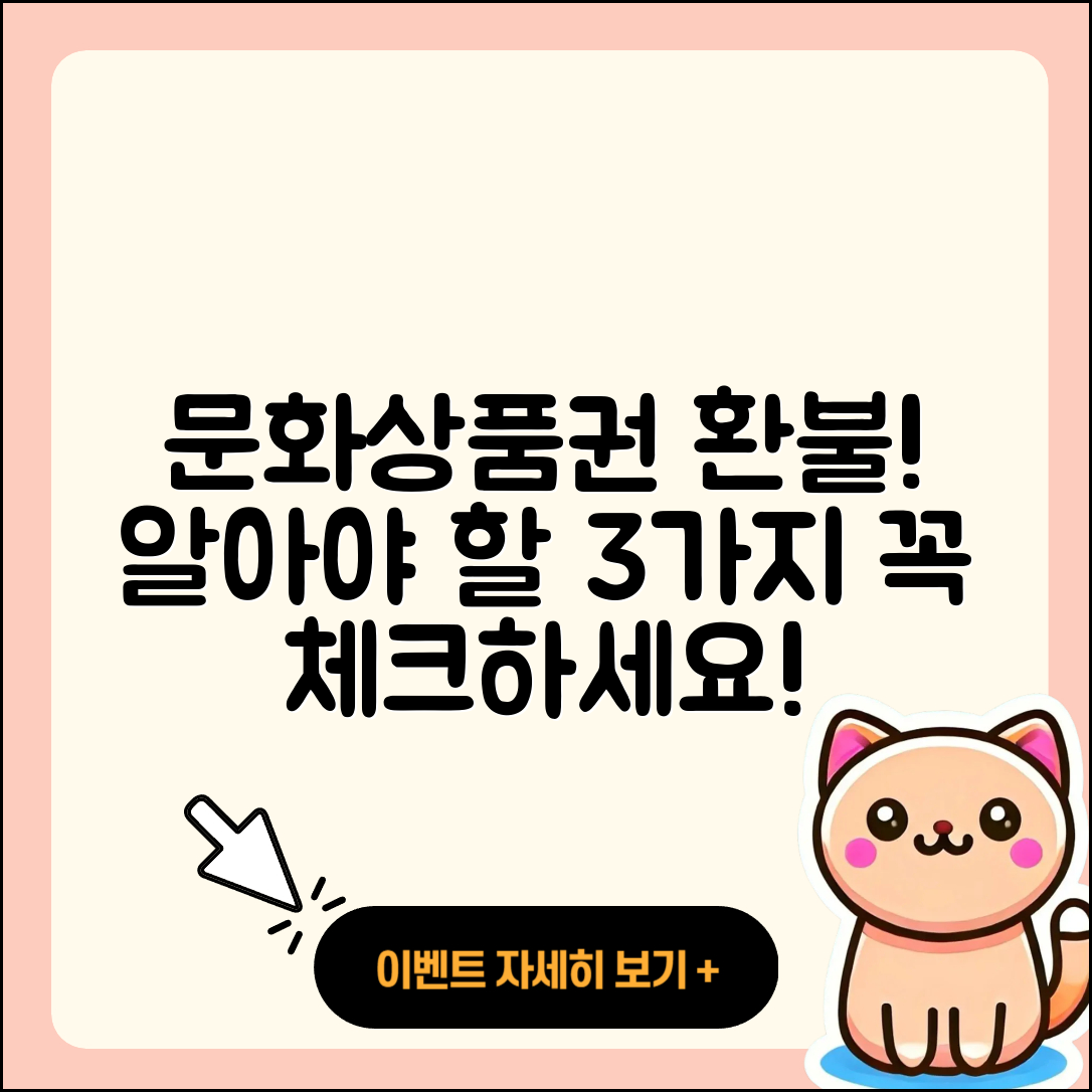 문화상품권 환불 알아야 할 3가지