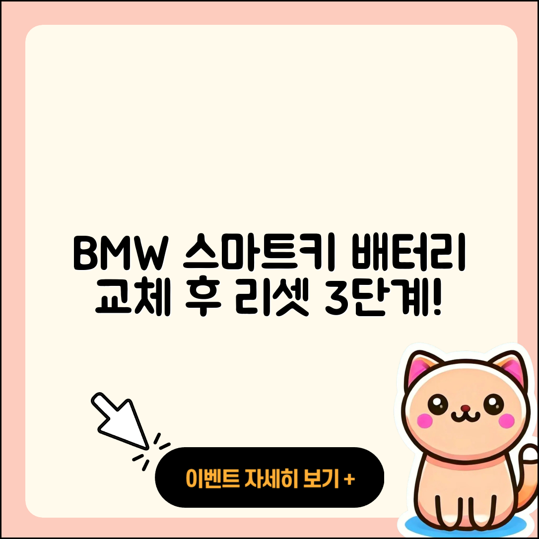 BMW 스마트키 배터리 교체 후 리셋하는 3단계